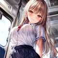 電車内の可愛い女子高生たち 10枚目