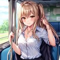 電車内の可愛い女子高生たち 3枚目