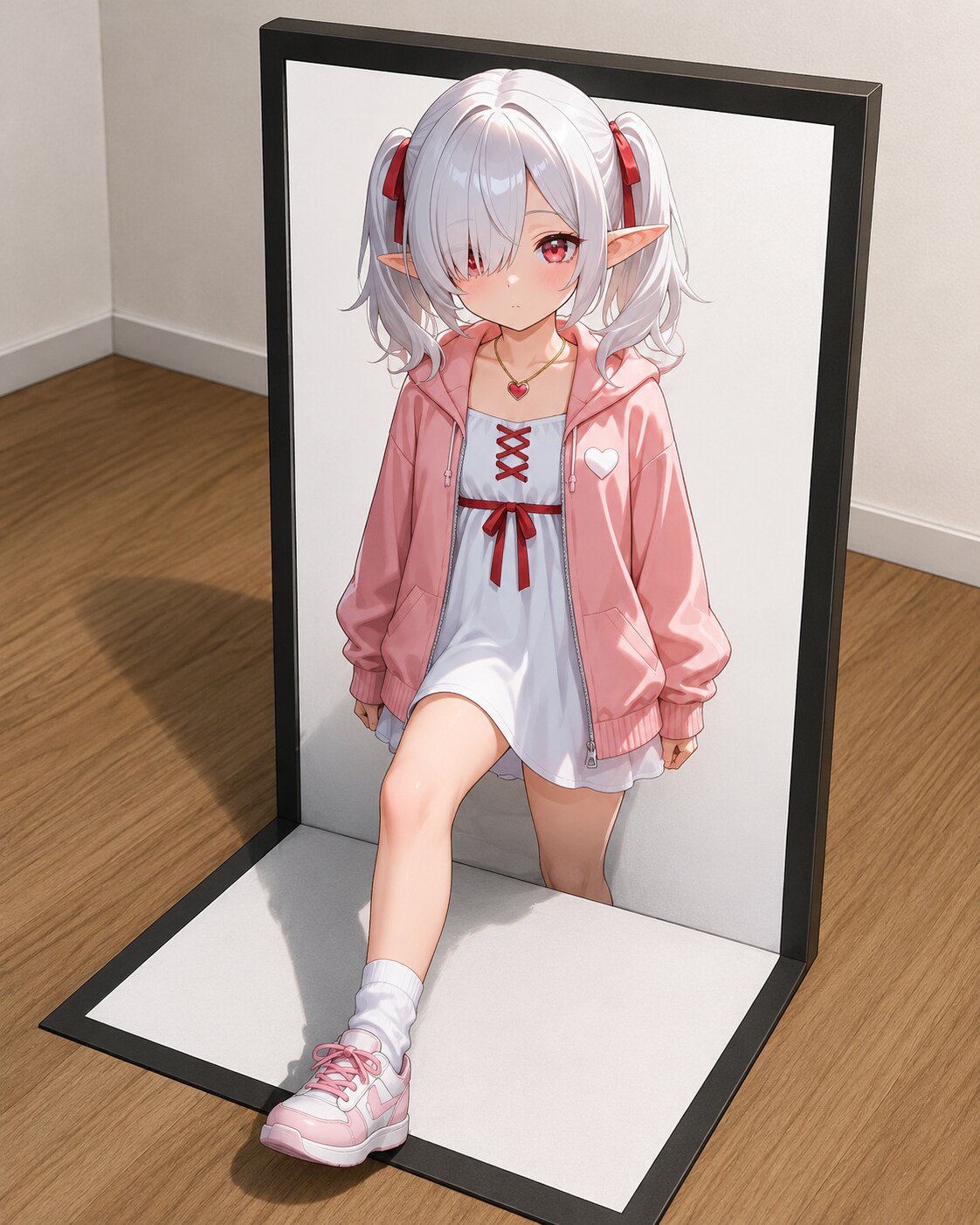 トリックアートのシロネさん