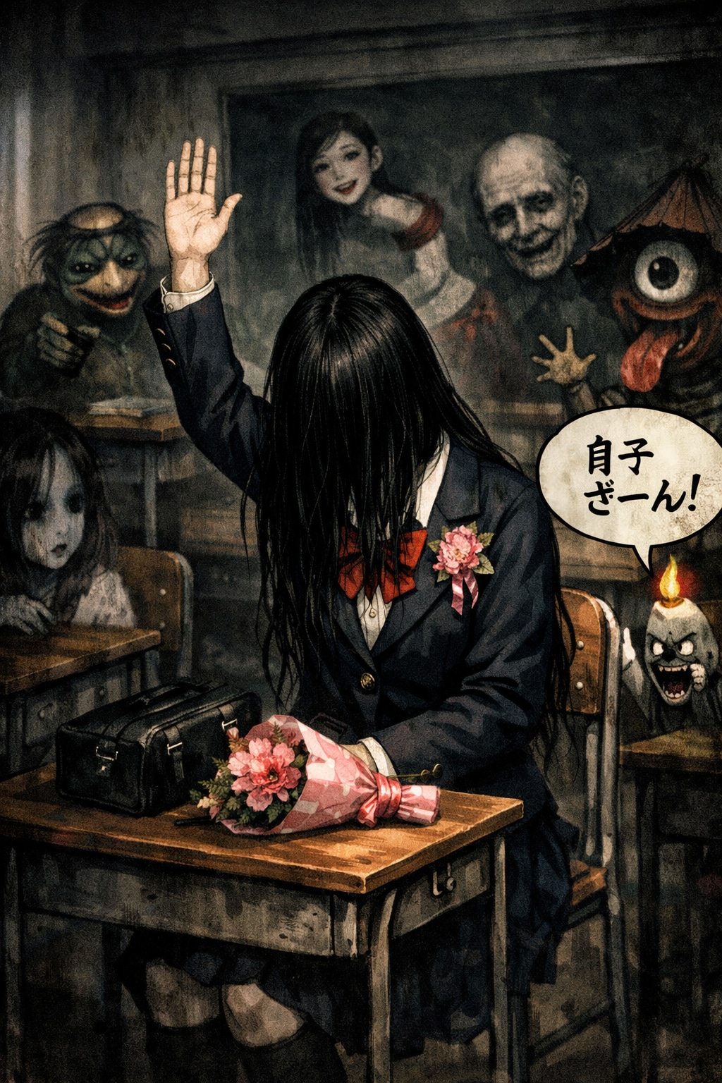 山村貞子の入学式