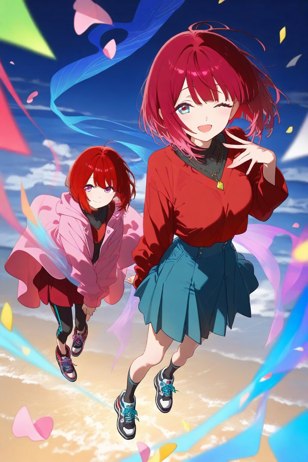 ホログラフィック・レイヤード・ドレス