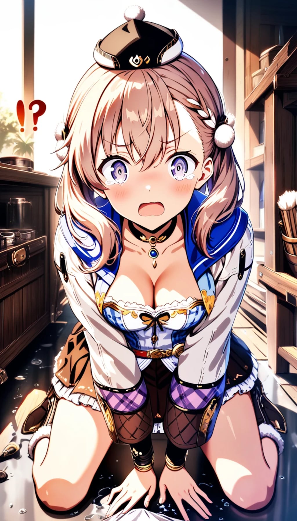 『ロジャーさん！？　きゃーっ！　お店に入ってきちゃダメーっ！！』エスカ