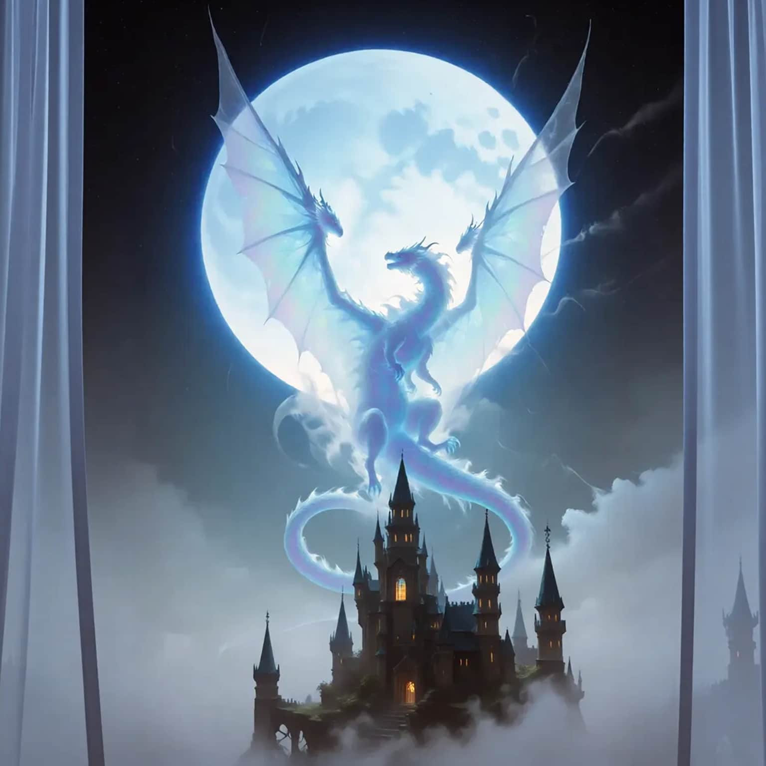 時々魔王城に嫌がらせをするホワイトドラゴンB | の人気AIイラスト・グラビア