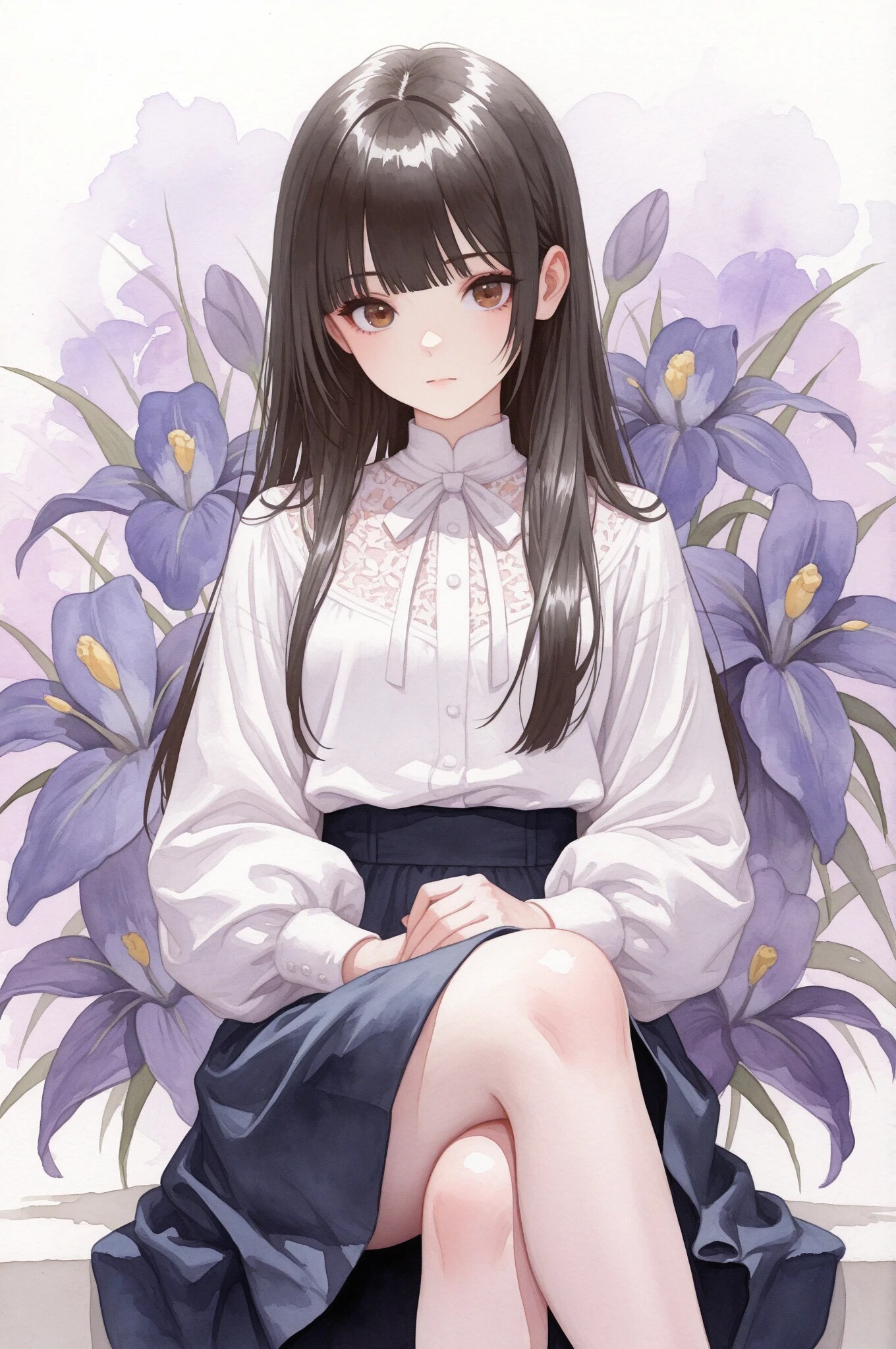 紫のアイリス | の人気AIイラスト・グラビア