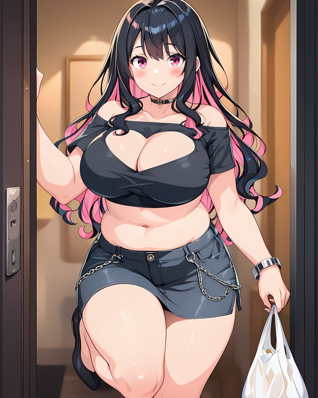 ただいま！リナの買い出し帰宅ショット🛍️⚡️