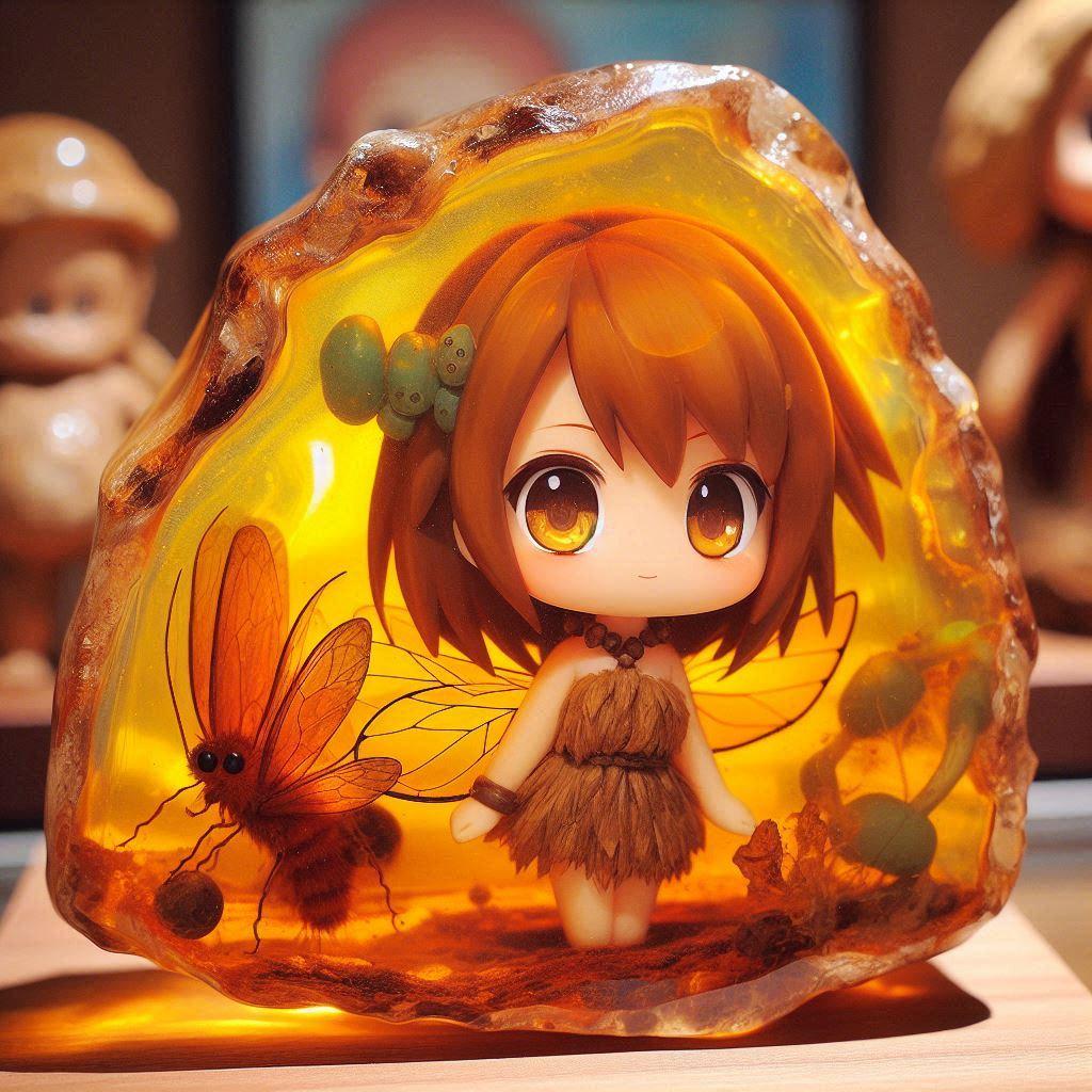 琥珀中のチビちゃん | の人気AIイラスト・グラビア