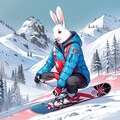 スノボうさぎ 5枚目