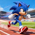 スタジアムを走るソニック 2枚目