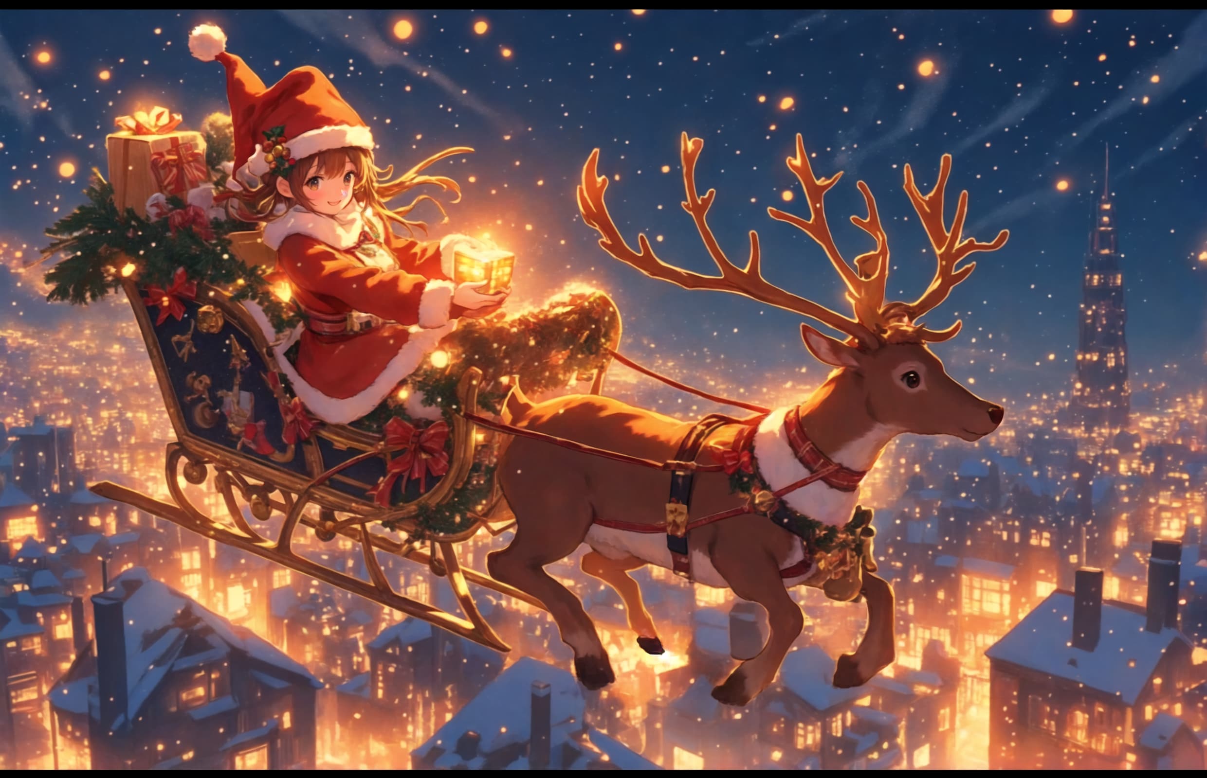 夜空を駆け、夢を届ける | の人気AIイラスト・グラビア