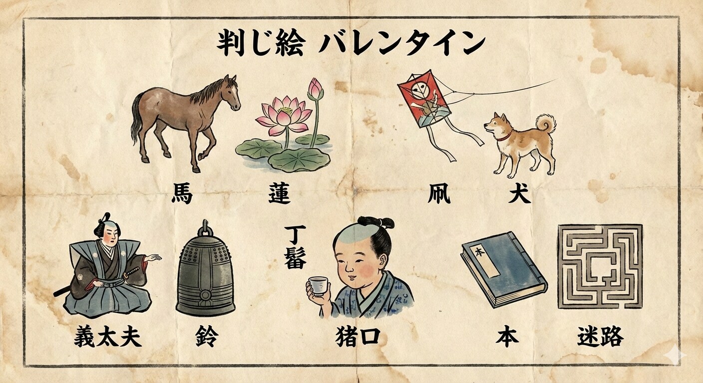 『バレンタインを表す判じ絵』 | の人気AIイラスト・グラビア