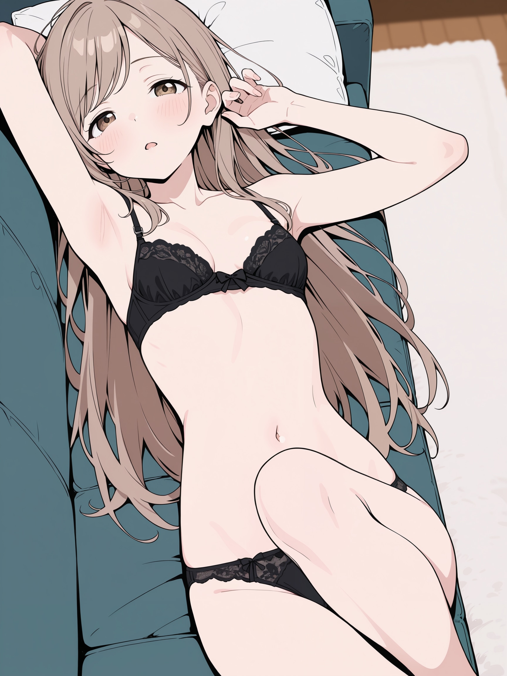 恵ちゃんの黒下着