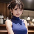 青いドレスのオトナ女子 5枚目