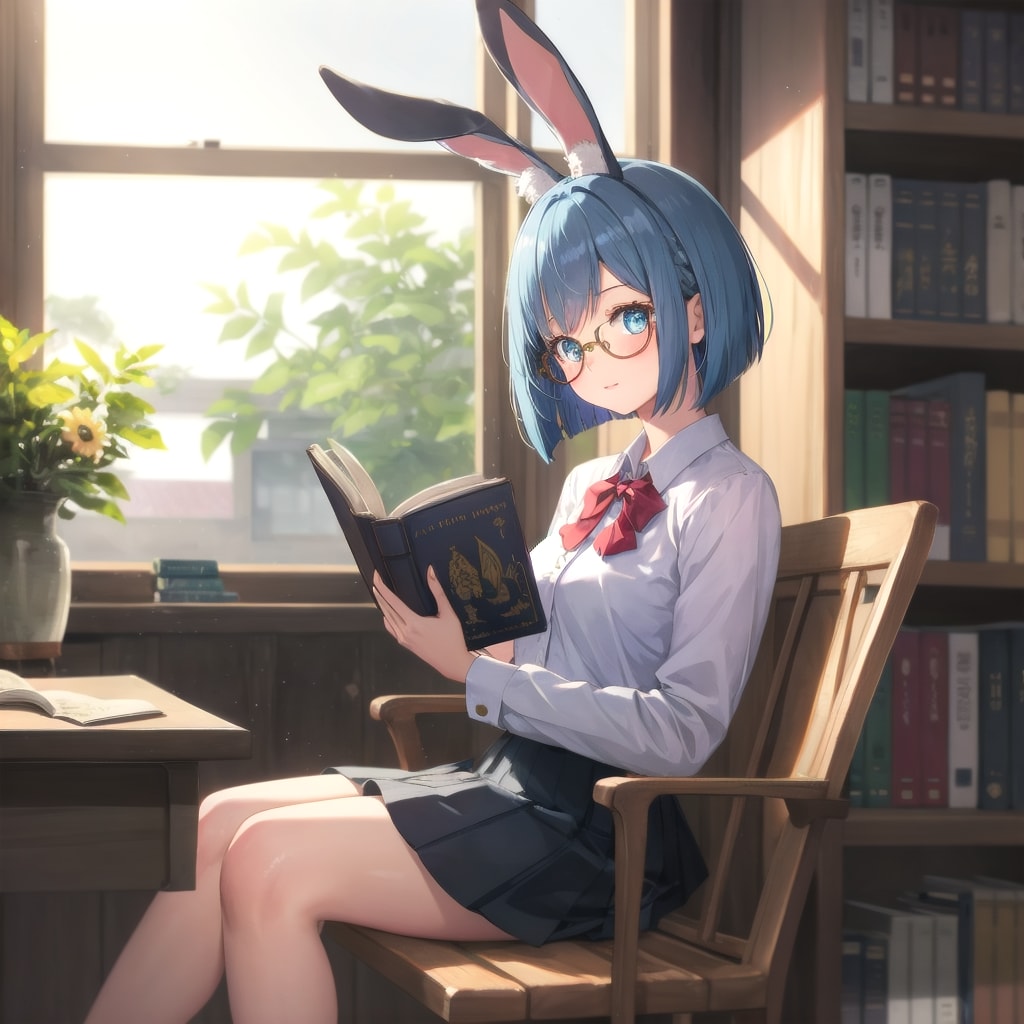 図書館の秘密のうさ耳モデル