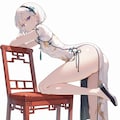 細身チャイナのサイドスリット 2枚目