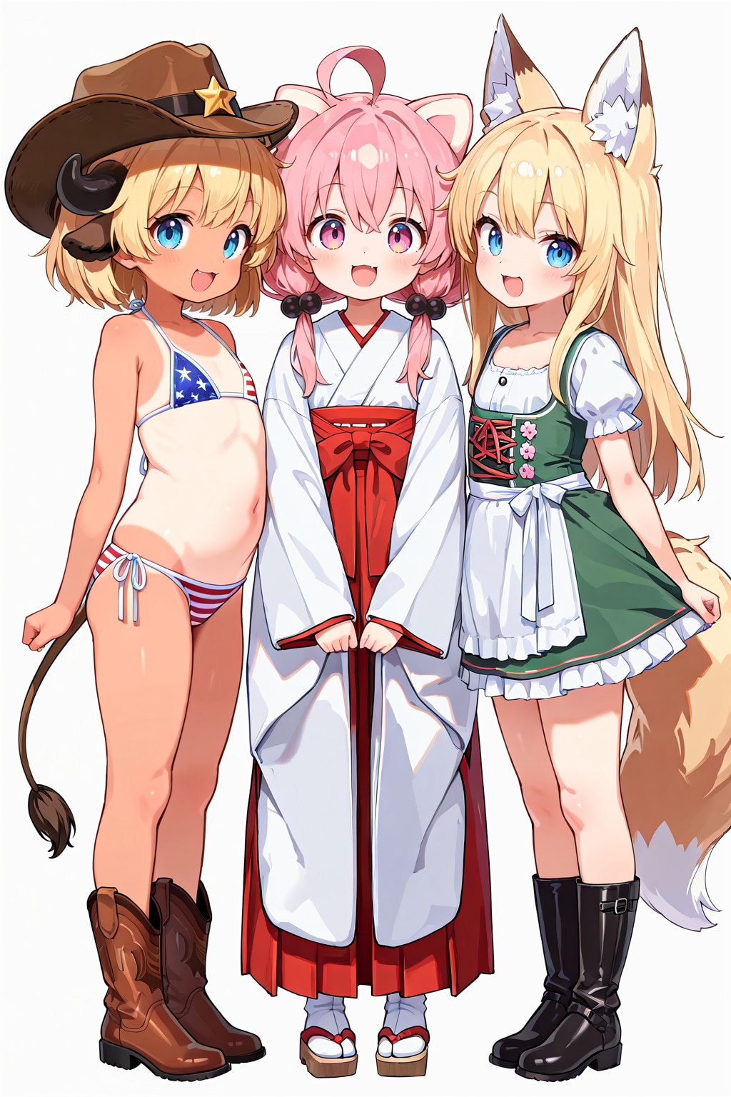 ケモミミと民族衣装