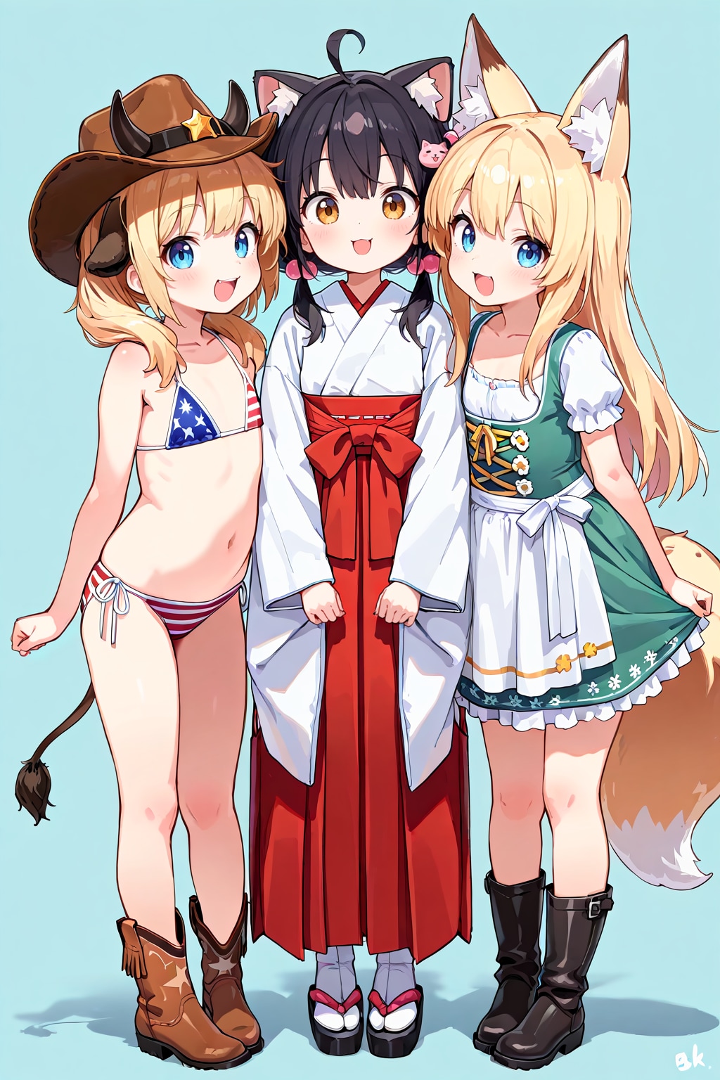 ケモミミと民族衣装