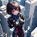 SF映画にありそうな何故かビルから飛び降りるシーン 2枚目