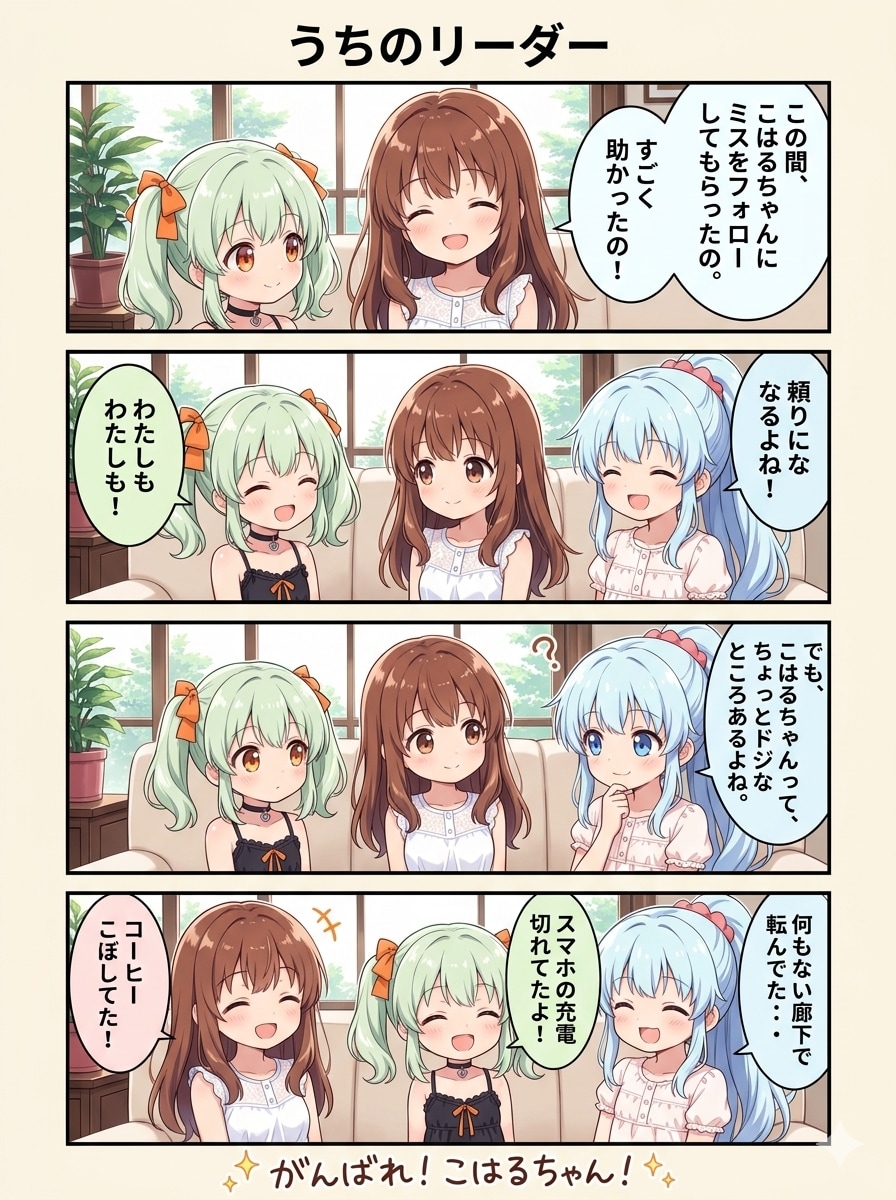 4コマ漫画「うちのリーダー」