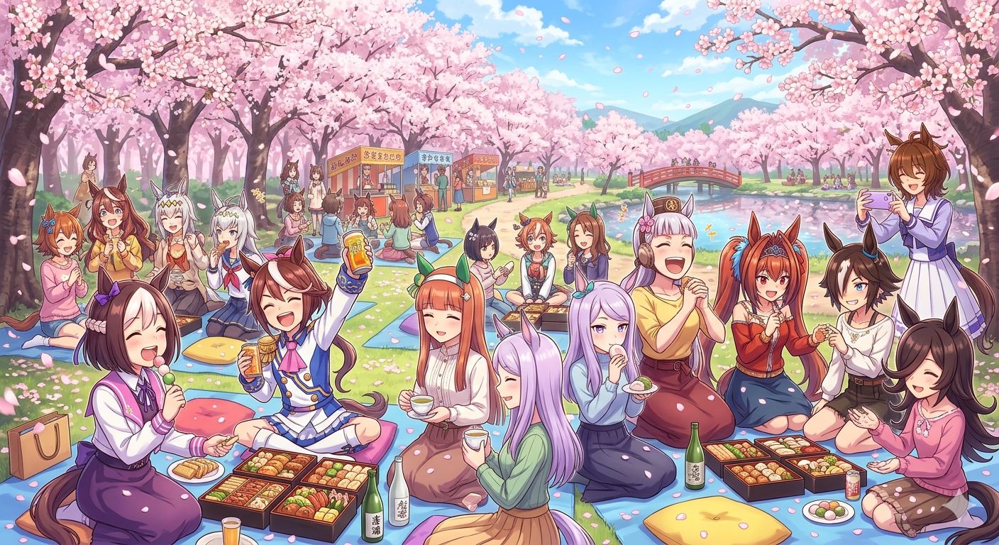 ウマ娘達の花見
