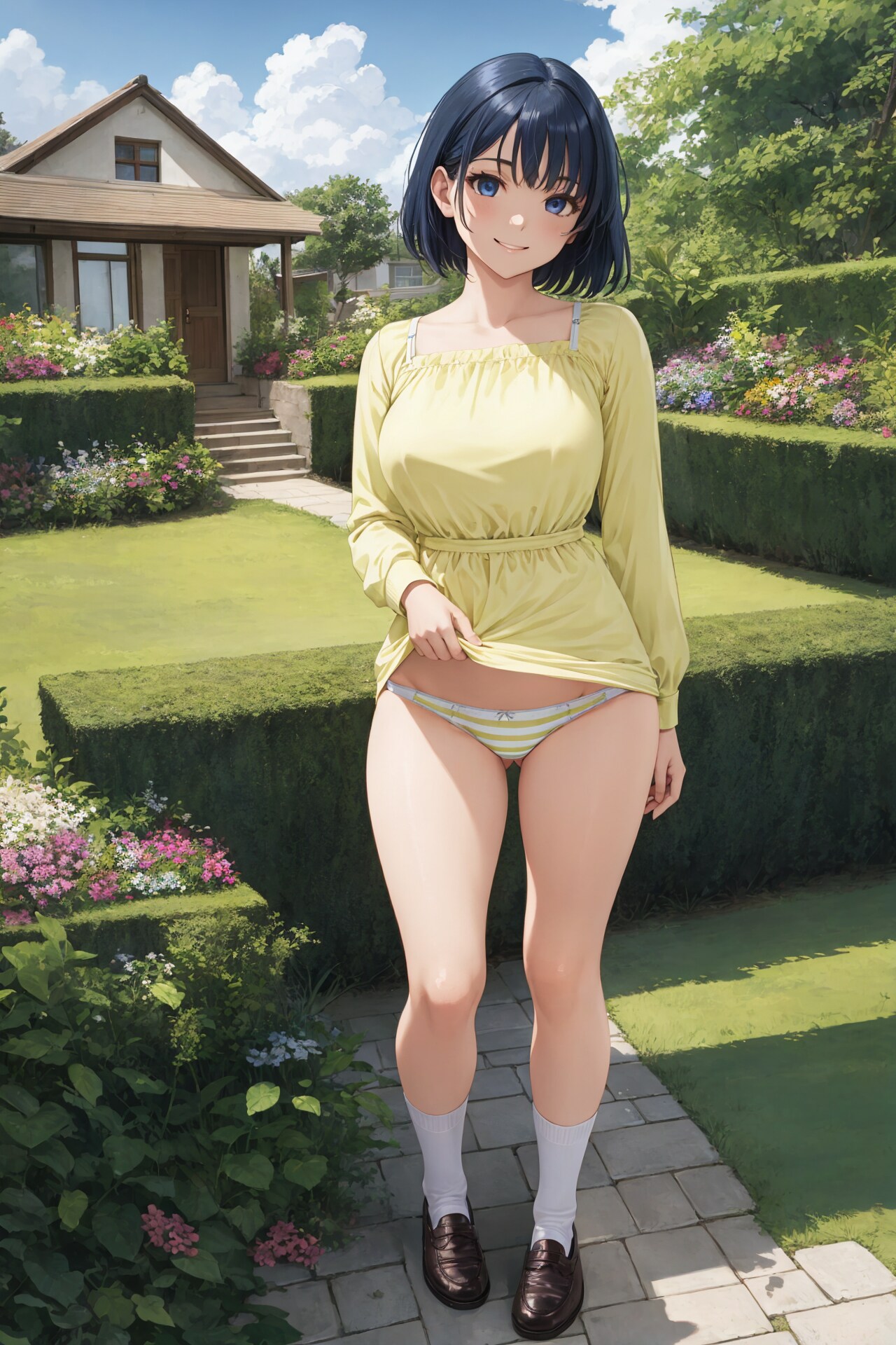 お庭でちょっとHな撮影会　私服スカート無し編その2