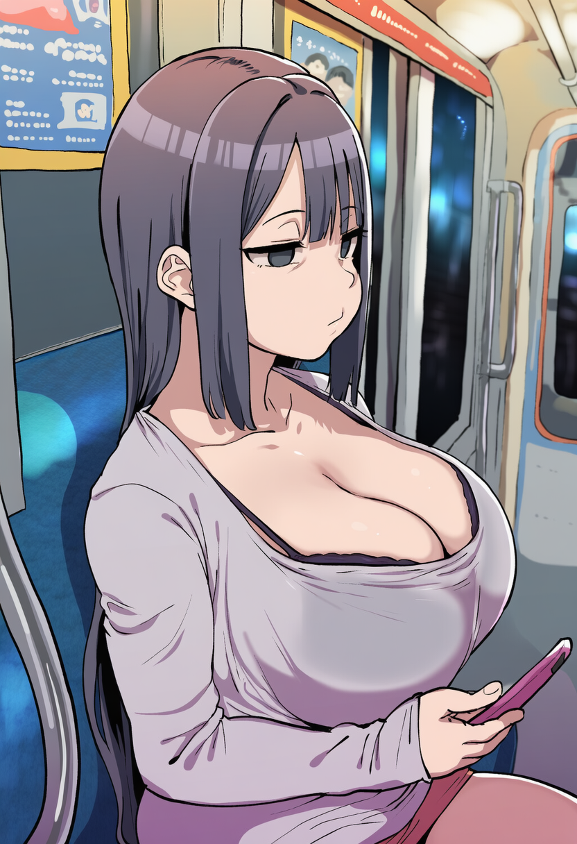 ブラ見え地下鉄