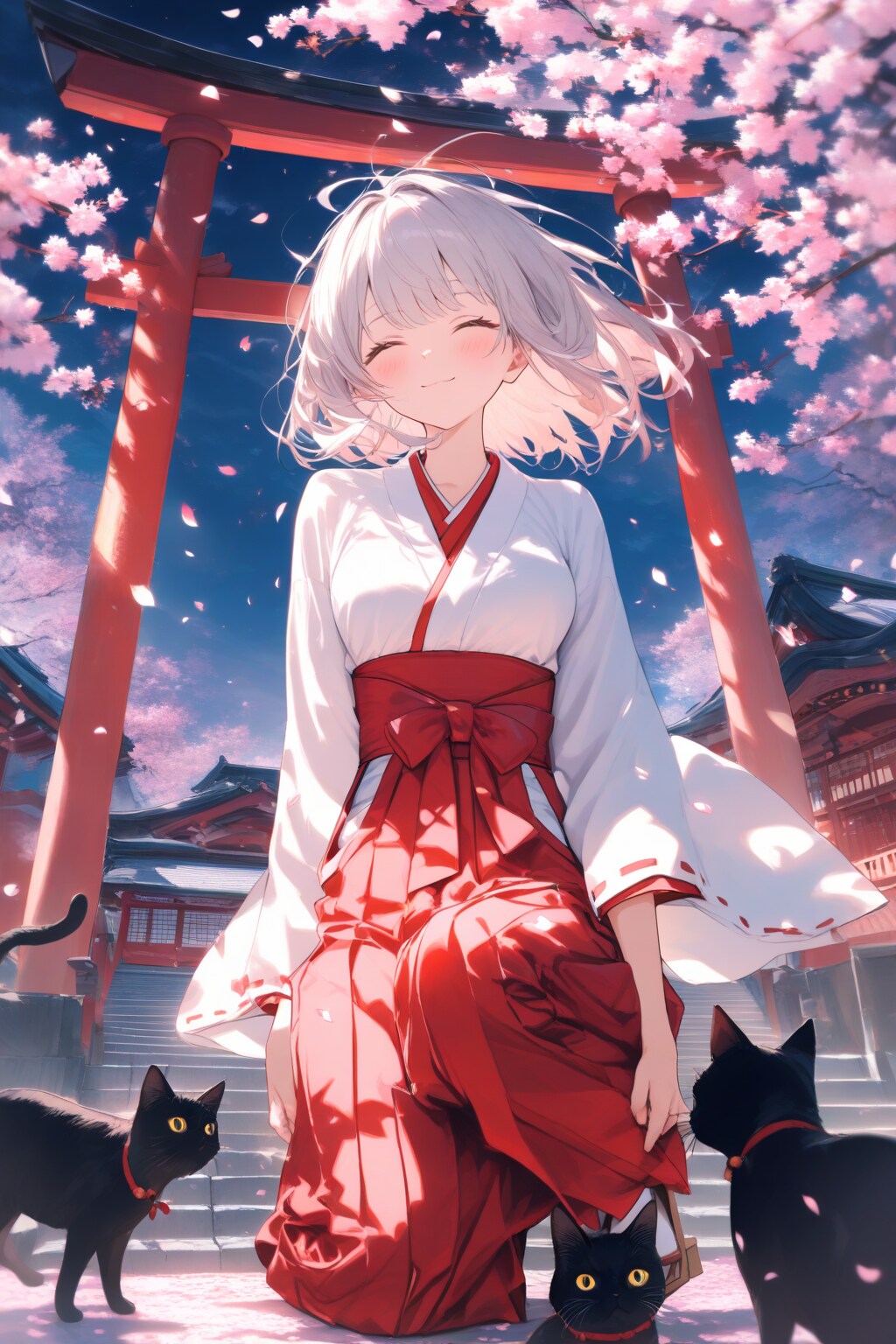 猫巫女様じゃない巫女さんとクロネさん