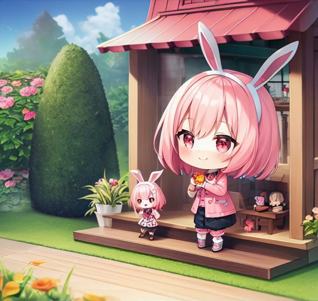 ピンクのうさぎボーイ