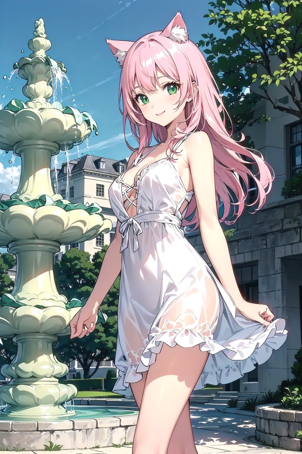 猫耳市立美術館の中庭🎨‎🤍🖌🖼