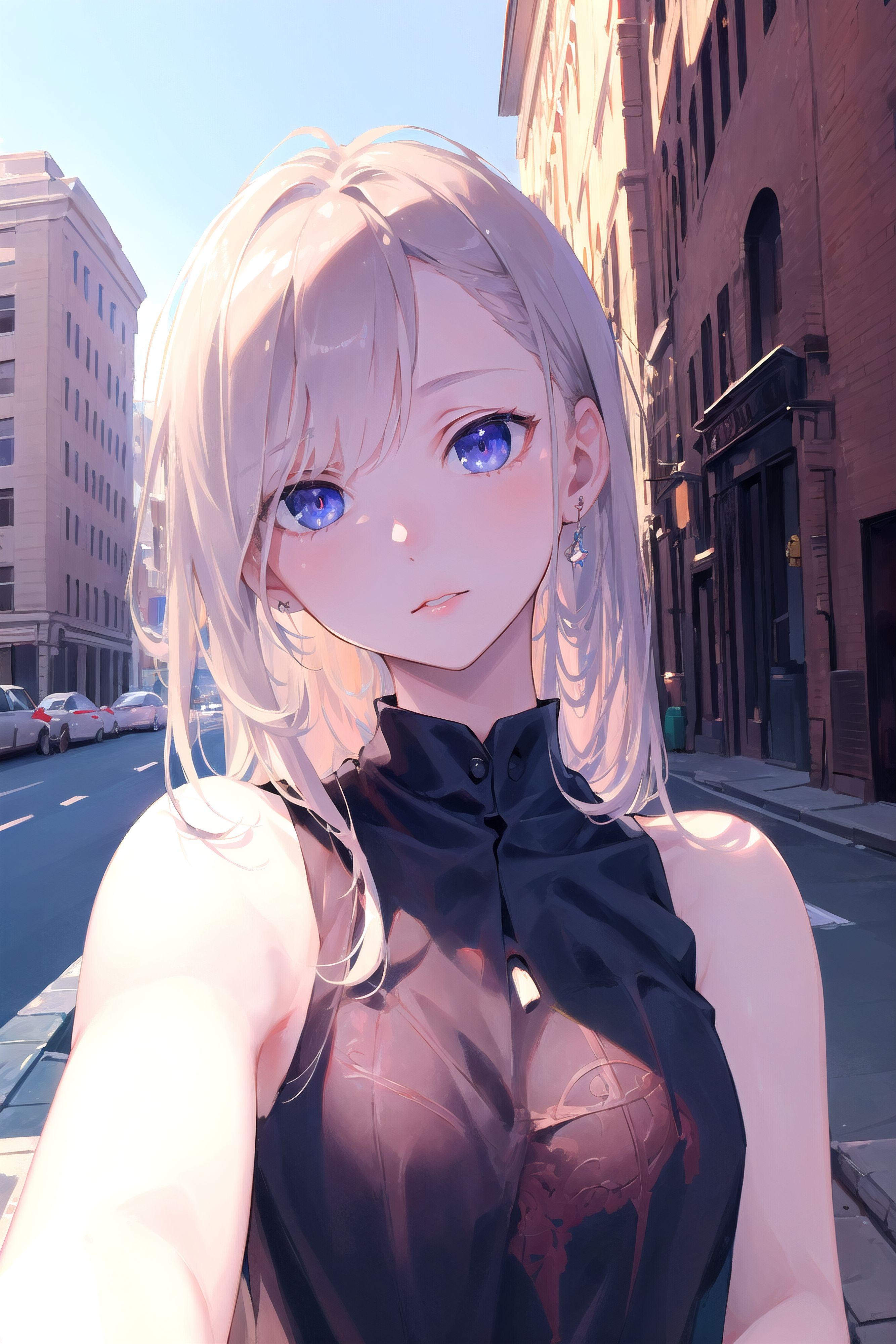 手をつなぎたい金髪娘