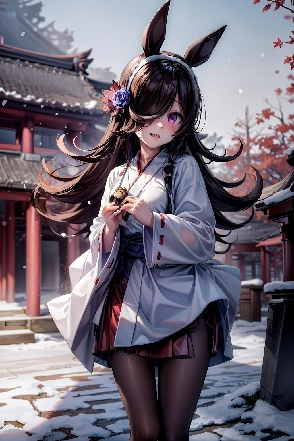 ライスのいる神社にお参り👏パンパンッ