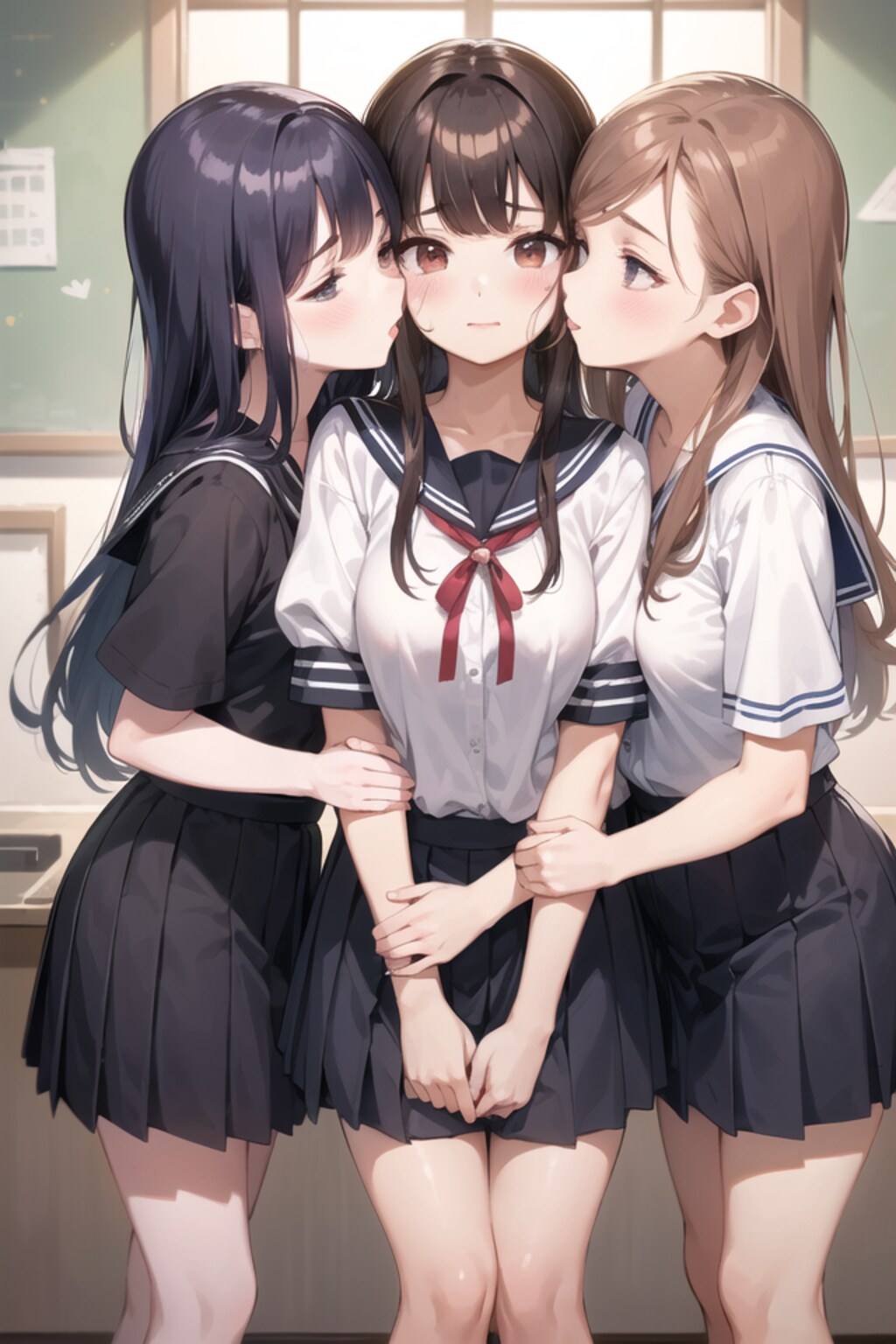 3人のセーラー服