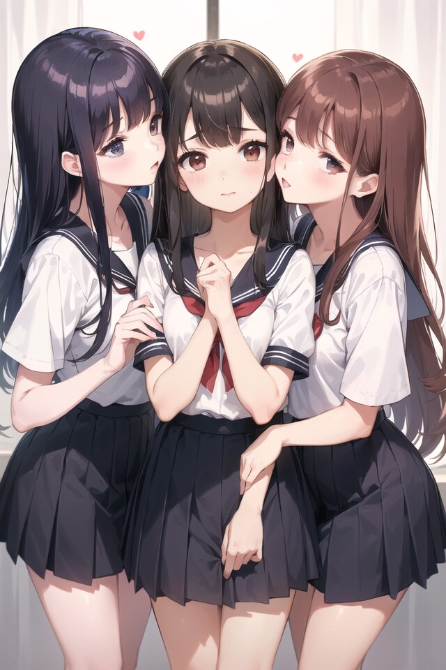 3人のセーラー服