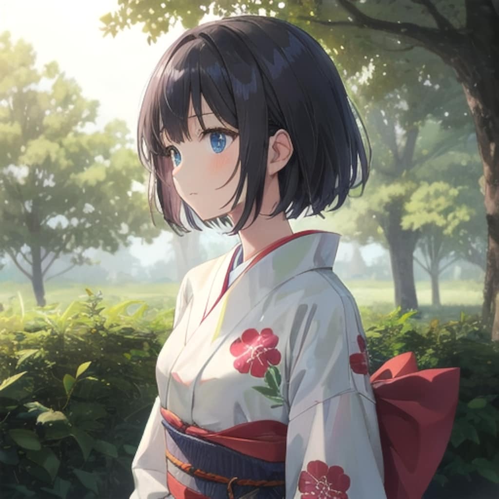 木漏れ日に染まる