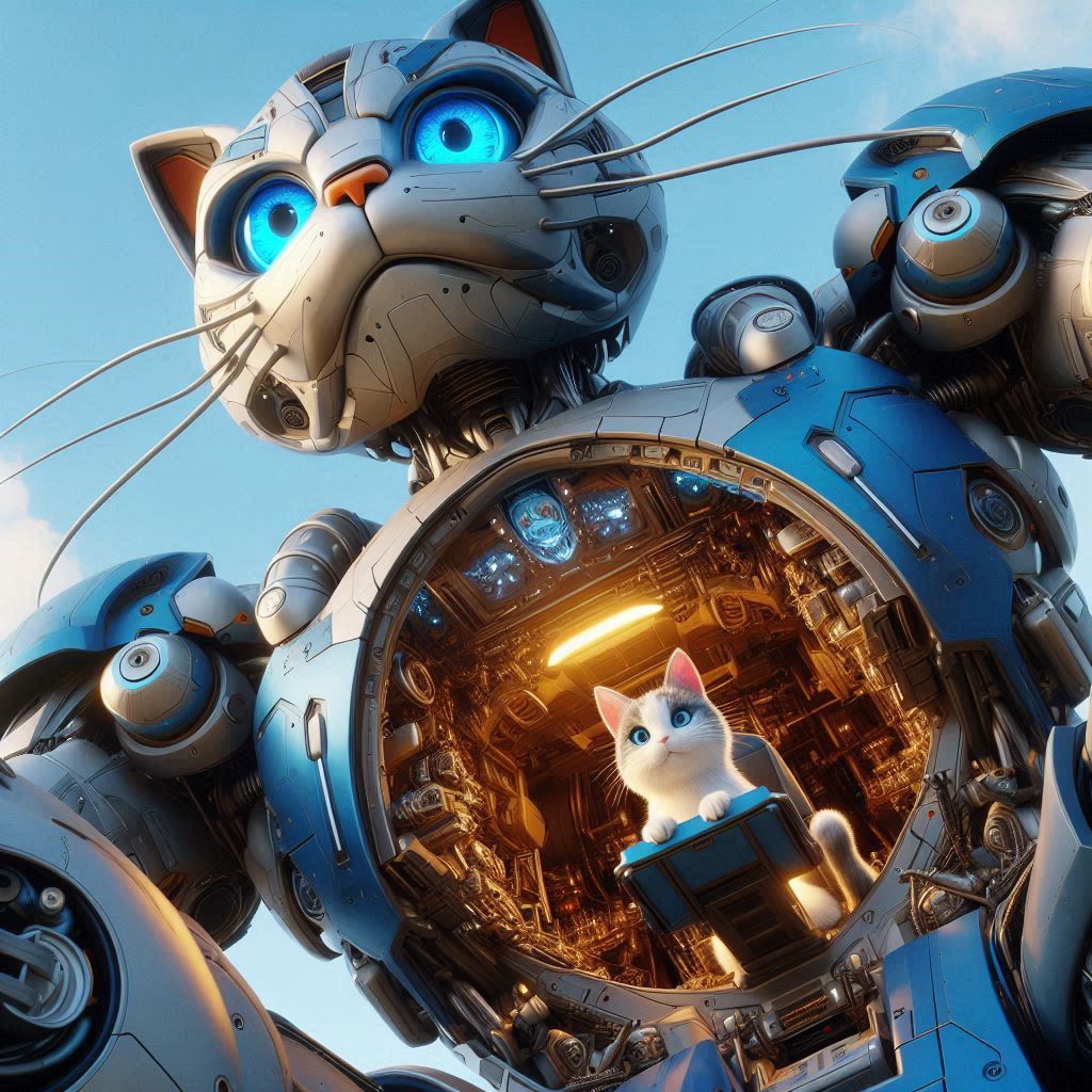 未来の世界の猫型ロボット | の人気AIイラスト・グラビア