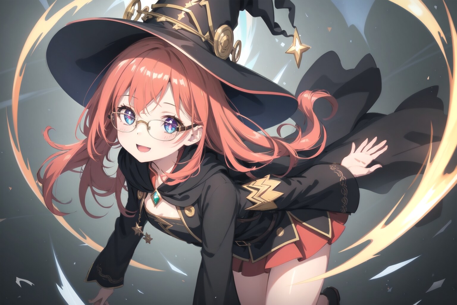 うちの赤髪眼鏡魔女さん