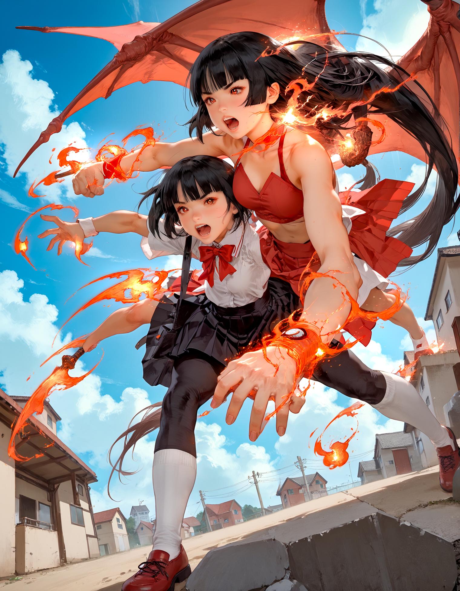 怒るとスタンドが勝手に出てしまう厄介な彼女 | の人気AIイラスト・グラビア