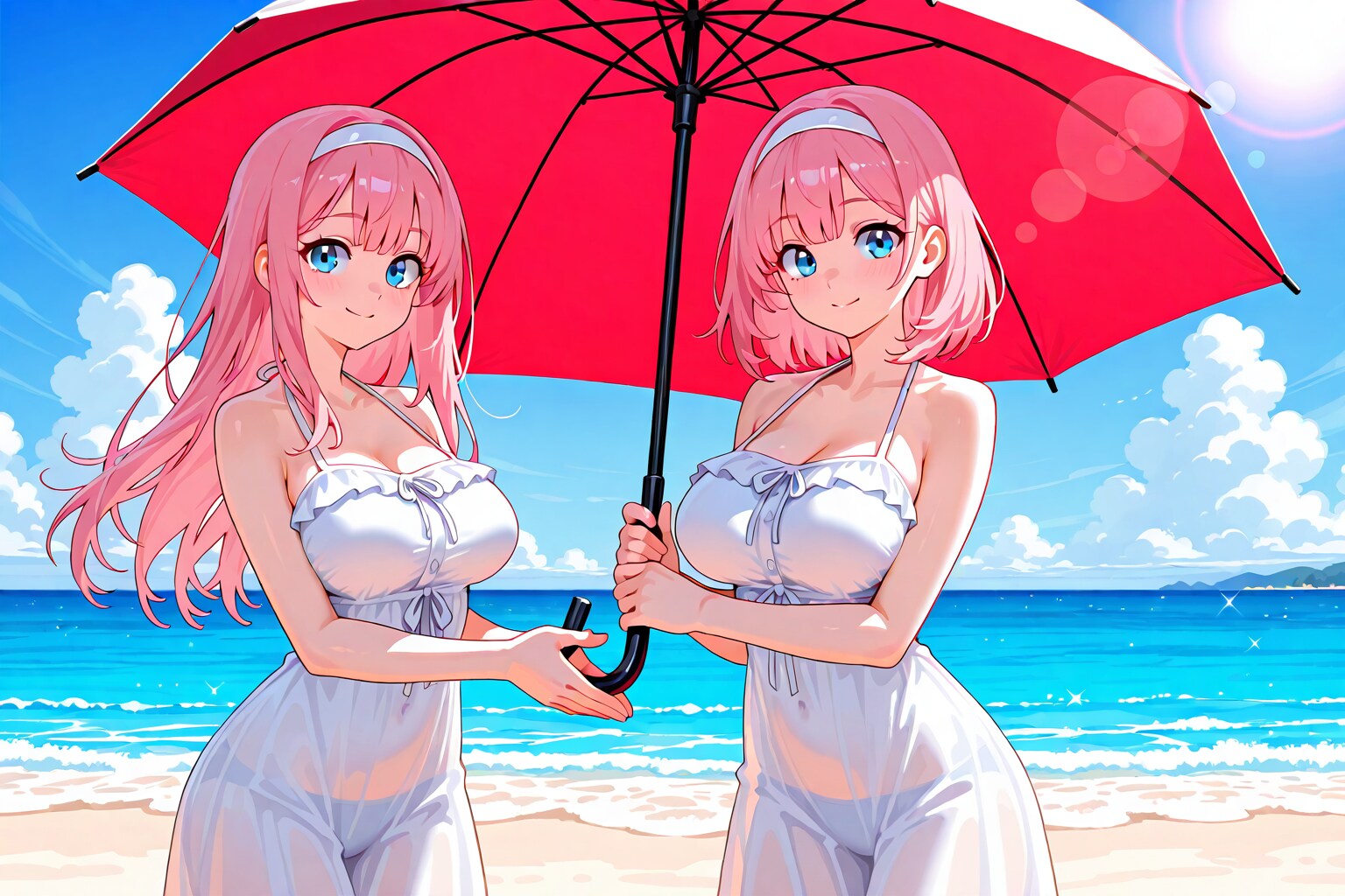 かさ　と　少女