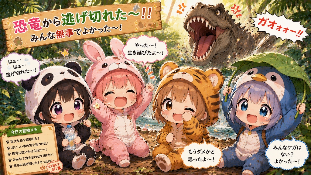 着ぐるみ村の住人が恐竜の世界に３【#サマーアドベンチャーフェス】
