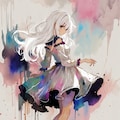 ドレスと飛び散るインク 2枚目