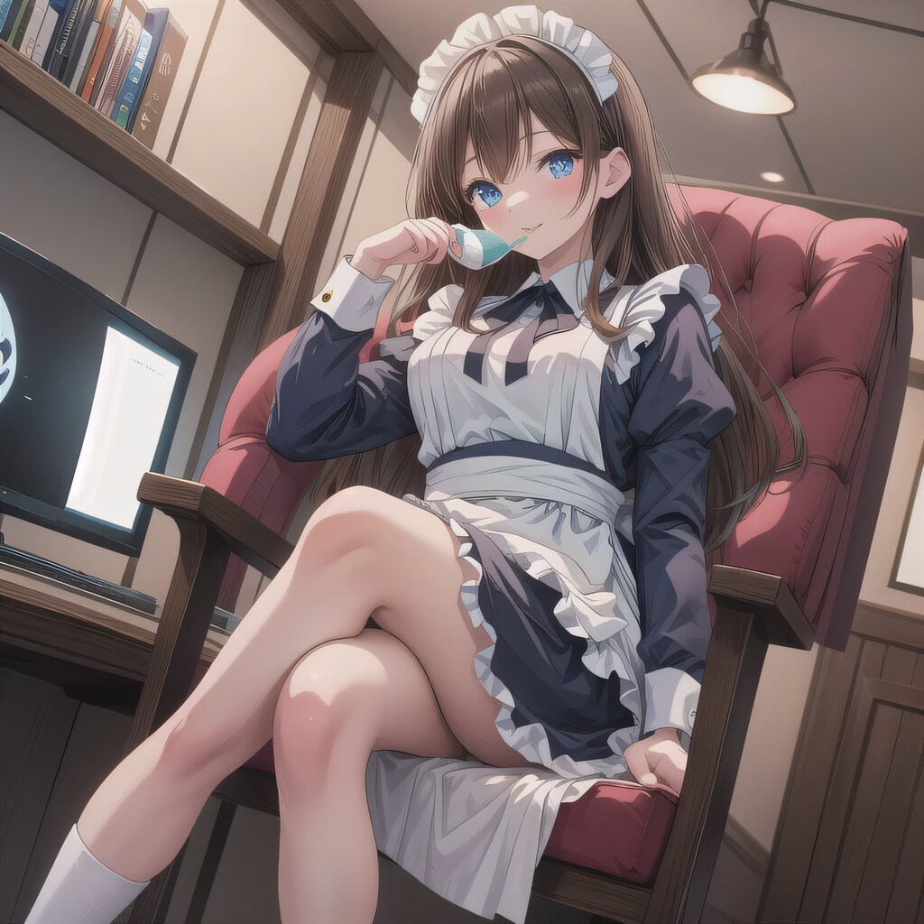 黒髪ロングで漫画喫茶の少女１５