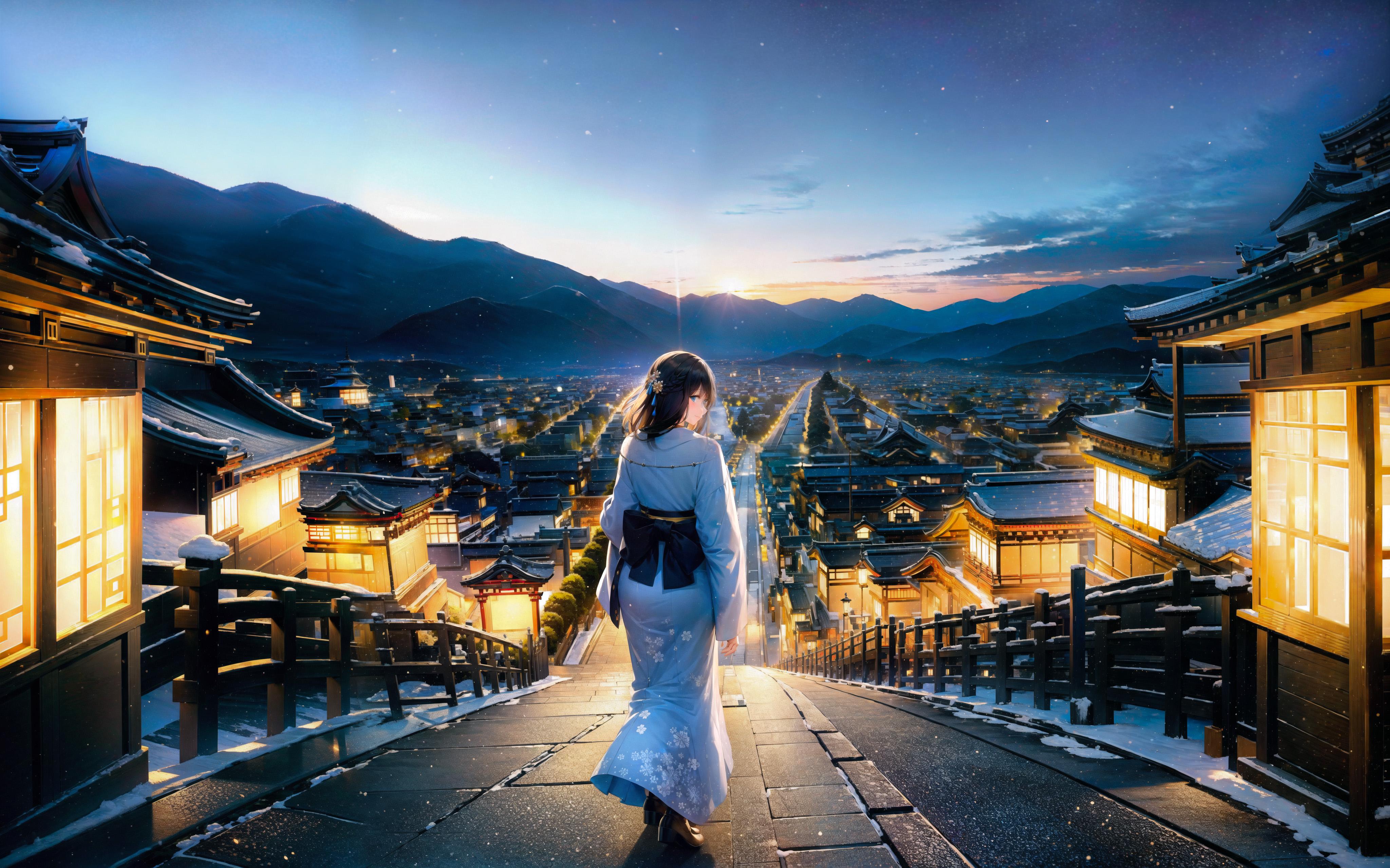 冬の夕暮れ