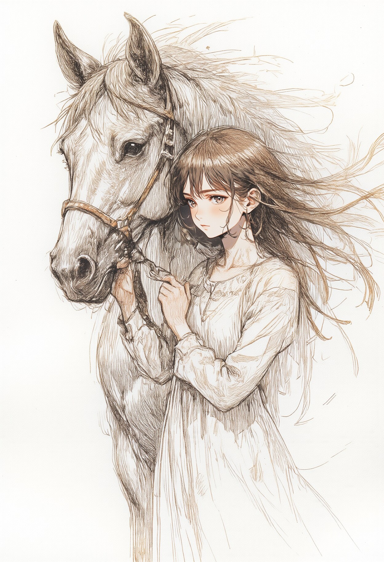 馬と少女 2 | の人気AIイラスト・グラビア