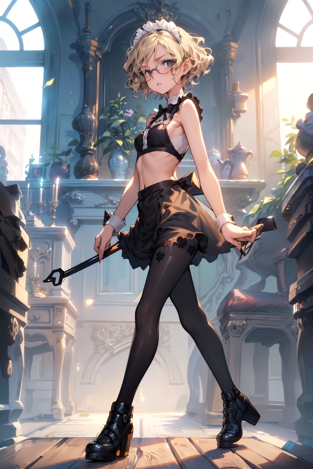 メイドの眼鏡っ娘 | の人気AIイラスト・グラビア