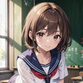 （３０４HQ）銀髪ちゃん茶髪ちゃんセーラー 4枚目