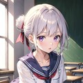 （３０４HQ）銀髪ちゃん茶髪ちゃんセーラー 3枚目