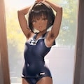 スク水脇毛の女の子 10枚目