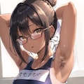 スク水脇毛の女の子 5枚目