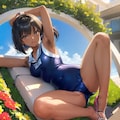 スク水脇毛の女の子 3枚目