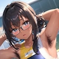 スク水脇毛の女の子 2枚目