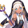 シスター風な魔法少女服 2枚目